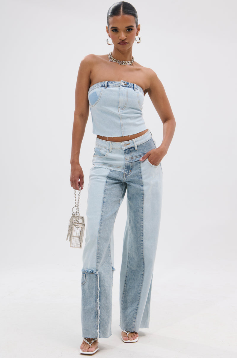 MIX AND MATCH RELAXED DENIM PANTS – AKIRA