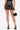 BABY GIRL FAUX LEATHER MINI SKIRT WITH MESH PANEL