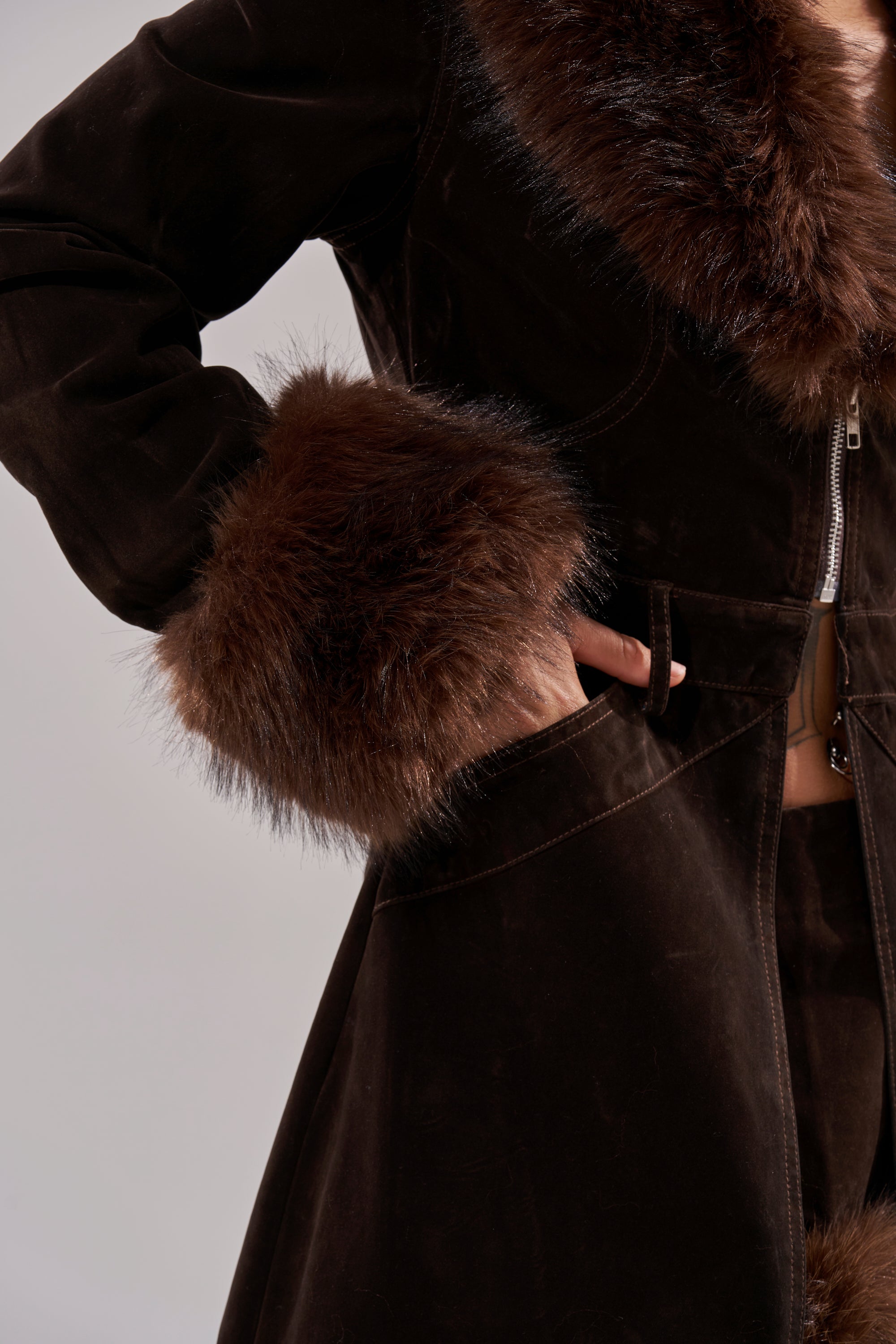 WILD SIDE VELVET DENIM TRENCH – AKIRA