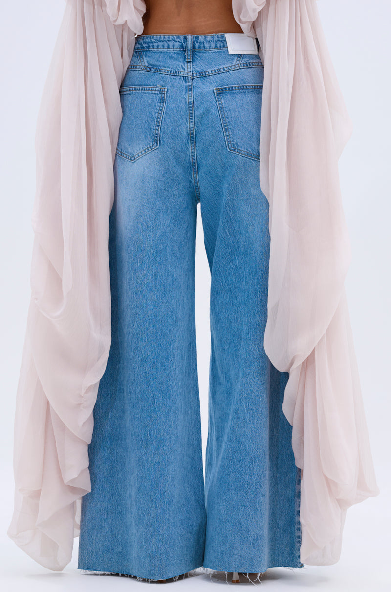 YOU BET DRAWSTRING WIDE LEG JEANS – AKIRA