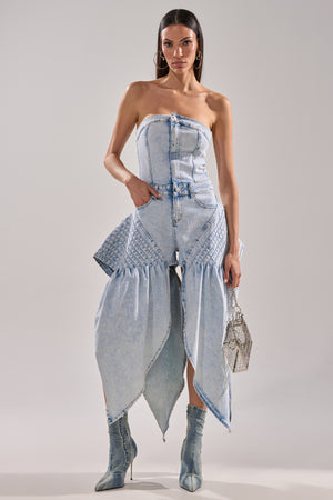 ワンピース Denim rompers skirt ANDMARY Denim Rompers Skirt アンド