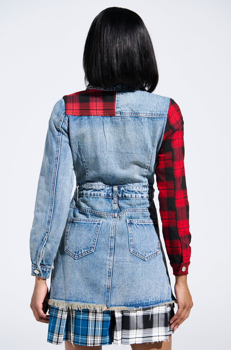 ワンピース Apolina Patchwork CheckerboardWendyDress Apolina Patchwork CheckerboardWendyDress