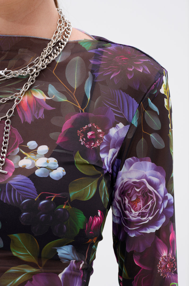 ANOTHER ROSE LONG SLEEVE MESH TOP AKIRA ANOTHER ROSE LONG SLEEVE MESH TOP AKIRA