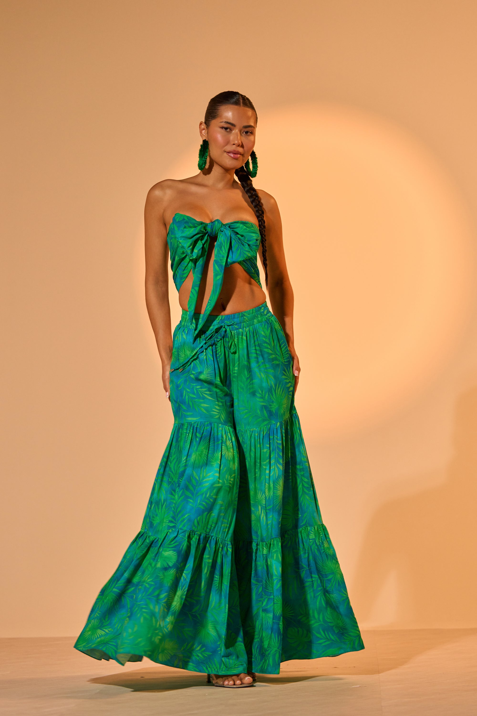 ADEAM アディアム　 フォクシー Heather Palazzo Pant INTO THE GARDEN PALAZZO PANT IN GREEN – AKIRA