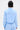 A person is shown from the back wearing the light blue, cotton-blend ASHLEY BUTTON DOWN TOP and matching elastic-waist pants with thin white pinstripes. The background is plain white.