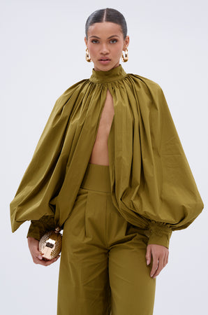 Akira GOLD COAST BALLOON SLEEVE BLOUSE