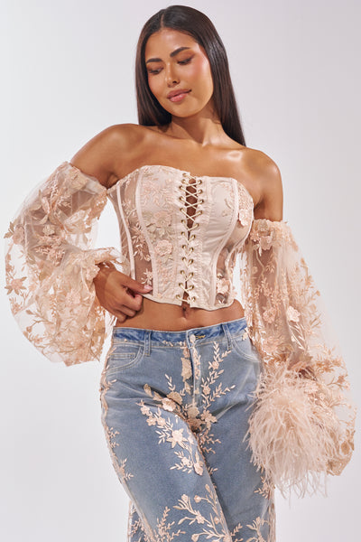 FLY AWAY WITH ME FLORAL CORSET – AKIRA