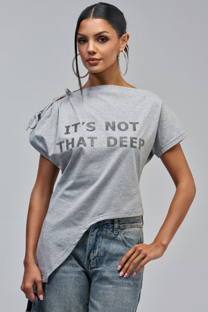 ITS NOT THAT DEEP OFF THE SHOULDER TEE – AKIRA