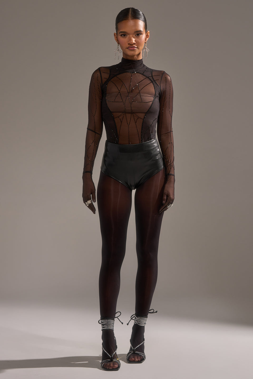 mesh dress with bodysuit underneath SPIDER GIRL MESH BODYSUIT – AKIRA