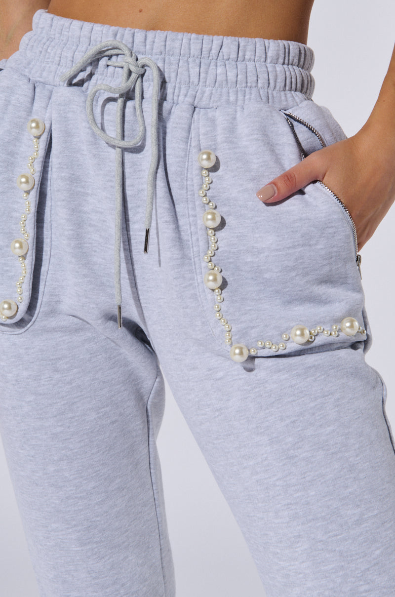 PEARL DETAIL JOGGER PANT - Main Image