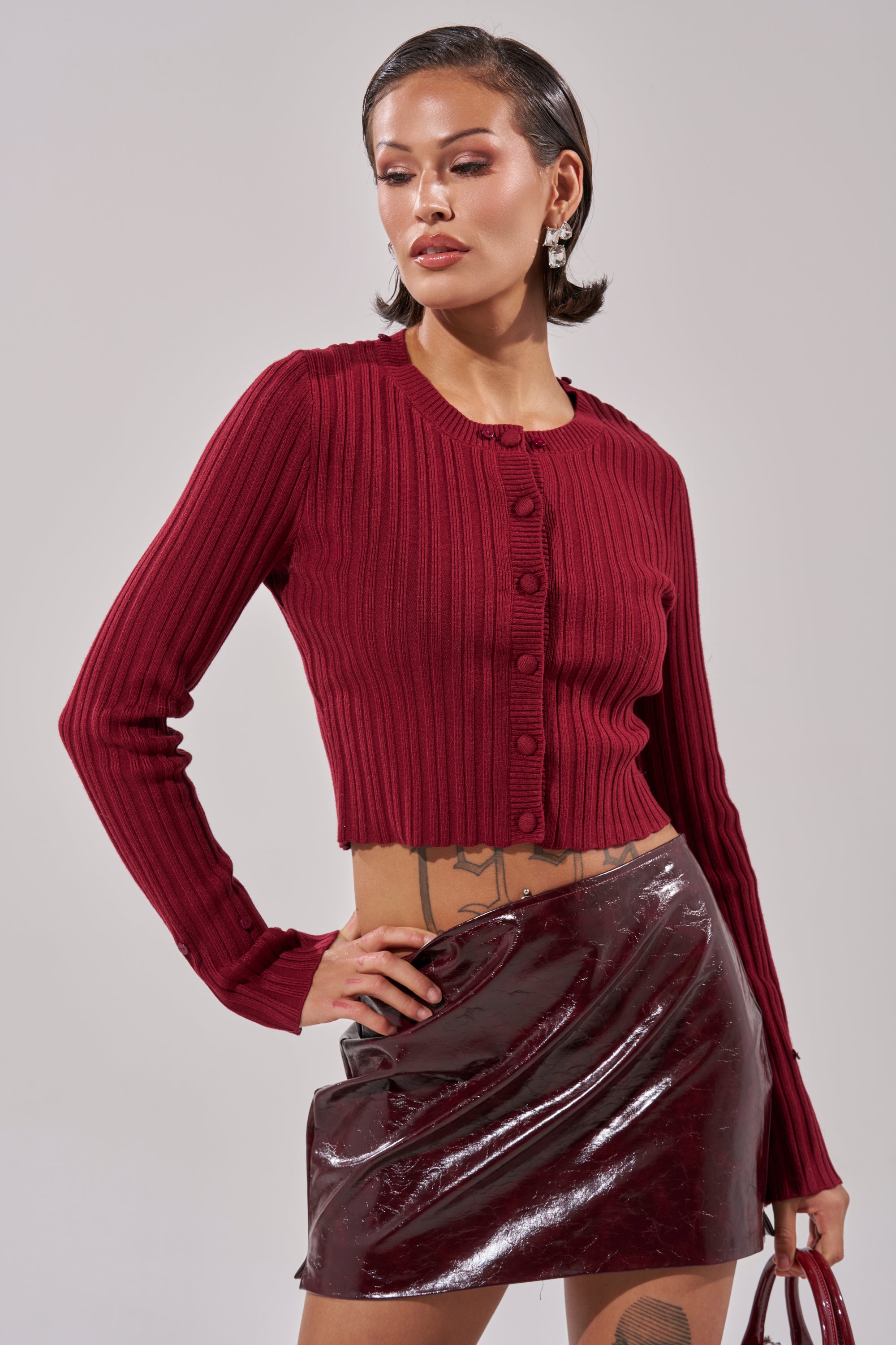 EASE MY MIND CARDIGAN WITH FUR TRIM – AKIRA