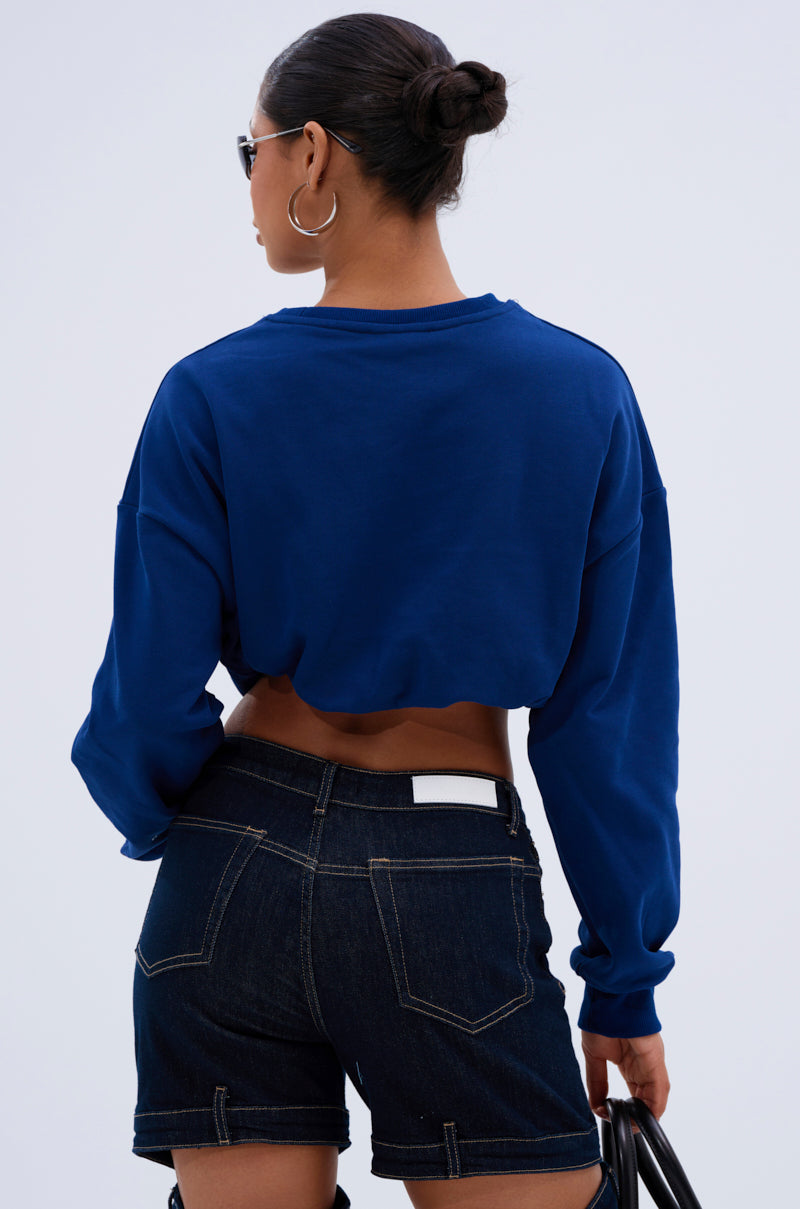 salsation Crop sweater ダークブルー　Lサイズ salsation Crop sweater ダークブルー Lサイズ salsation Crop