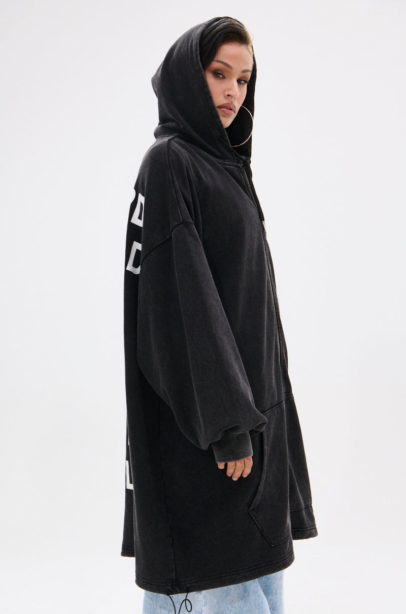 BELIEVE WHAT YOU HEARD OVERSIZED ZIP UP SWEATSHIRT – AKIRA