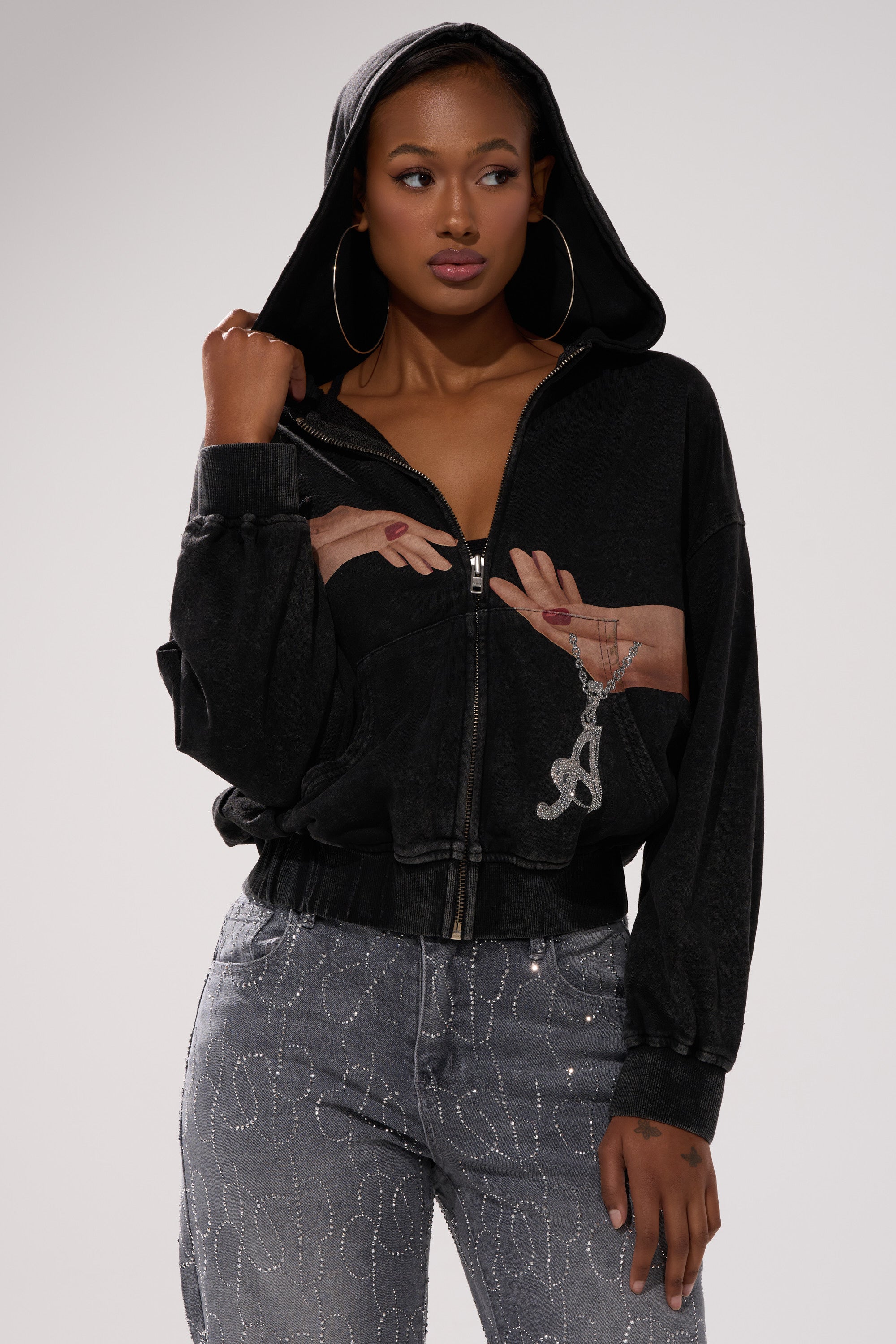 GRAB MY HAND ZIP UP SWEATSHIRT – AKIRA