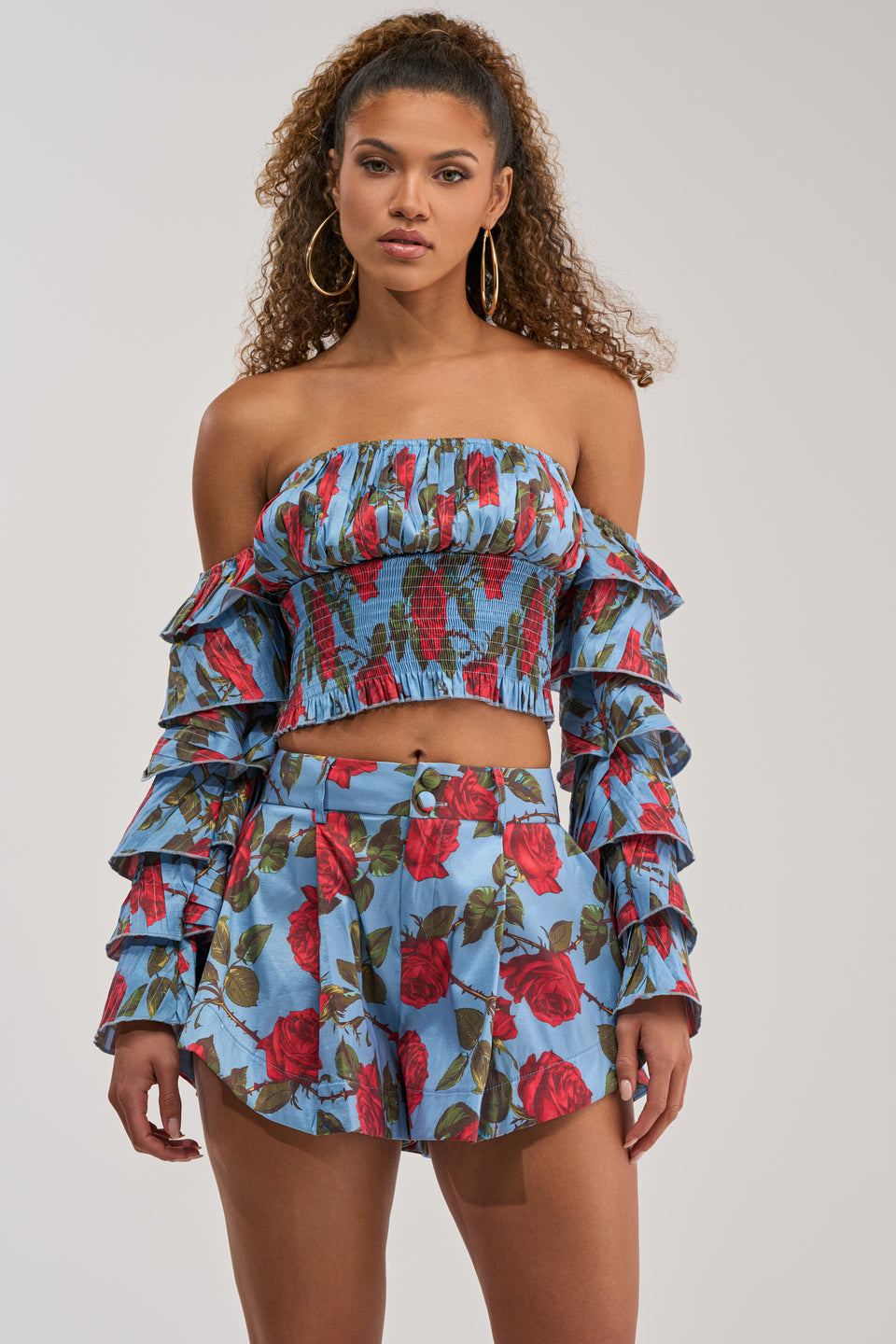 off shoulder dress blouse Boho Lace Ruffle Off-Shoulder Blouse