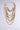 The OMG SLAY Layered Chain Necklace in Gold is beautifully displayed against a plain gray background, showcasing its chunky chain links and delicate gold chains. The thick, medium, and thin link designs cascade elegantly in a symmetrical arrangement.