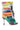 The AZALEA WANG JONICE MULTI OPEN TOE BOOTIE is a high-heeled, open-toe suede bootie with rhinestone accents and bold abstract artwork in green, yellow, pink, and purple swirls.