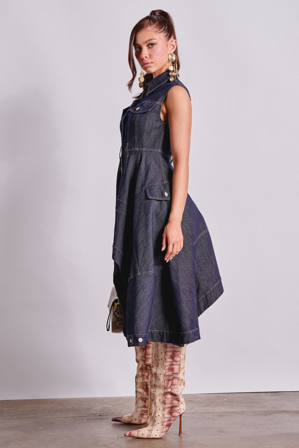 denim midi dress styling Different About You Denim Midi Dress Josie's Boutique