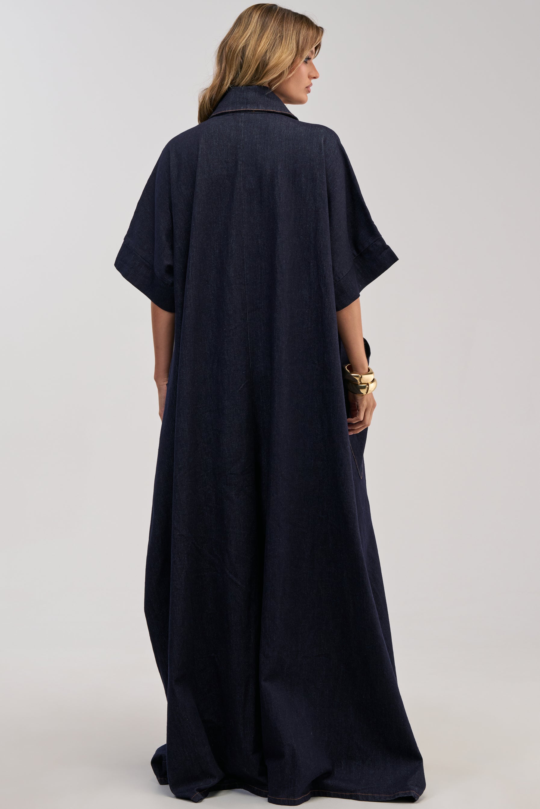 THE BEST OVERSIZED DENIM JUMPSUIT IN DARK BLUE DENIM – AKIRA
