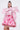 RENAISSANCE TWO-TONE BROCADE MINI DRESS IN PINK