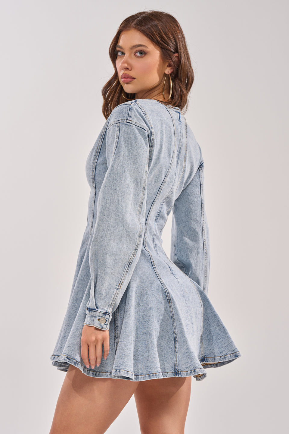 All about My Business Denim Mini Dress
