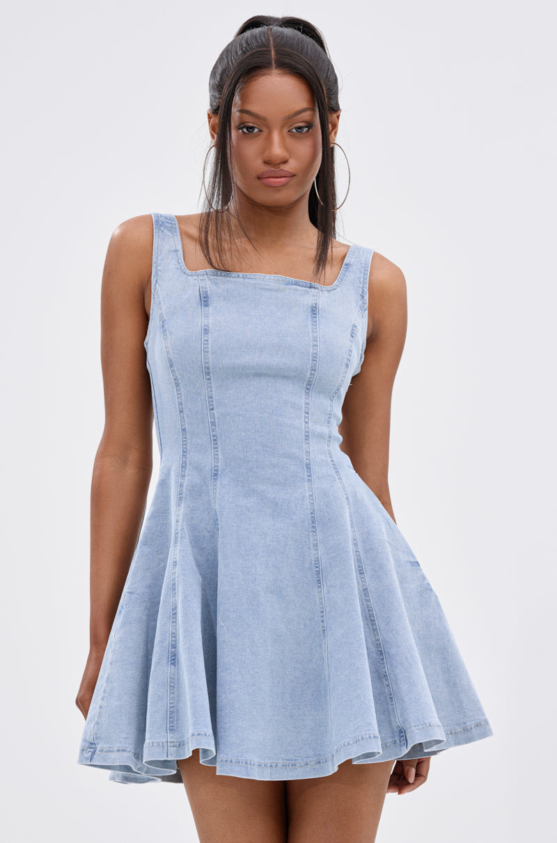JOANNA DENIM MINI DRESS AKIRA JOANNA DENIM MINI DRESS AKIRA