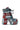 The AZALEA WANG JULIEN BLUE MULTI CHUNKY BOOTIE features a high-heeled platform with a plaid textile upper in red, blue, black, and white. It includes a chunky sole and black laces up the ankle for a bold style statement.