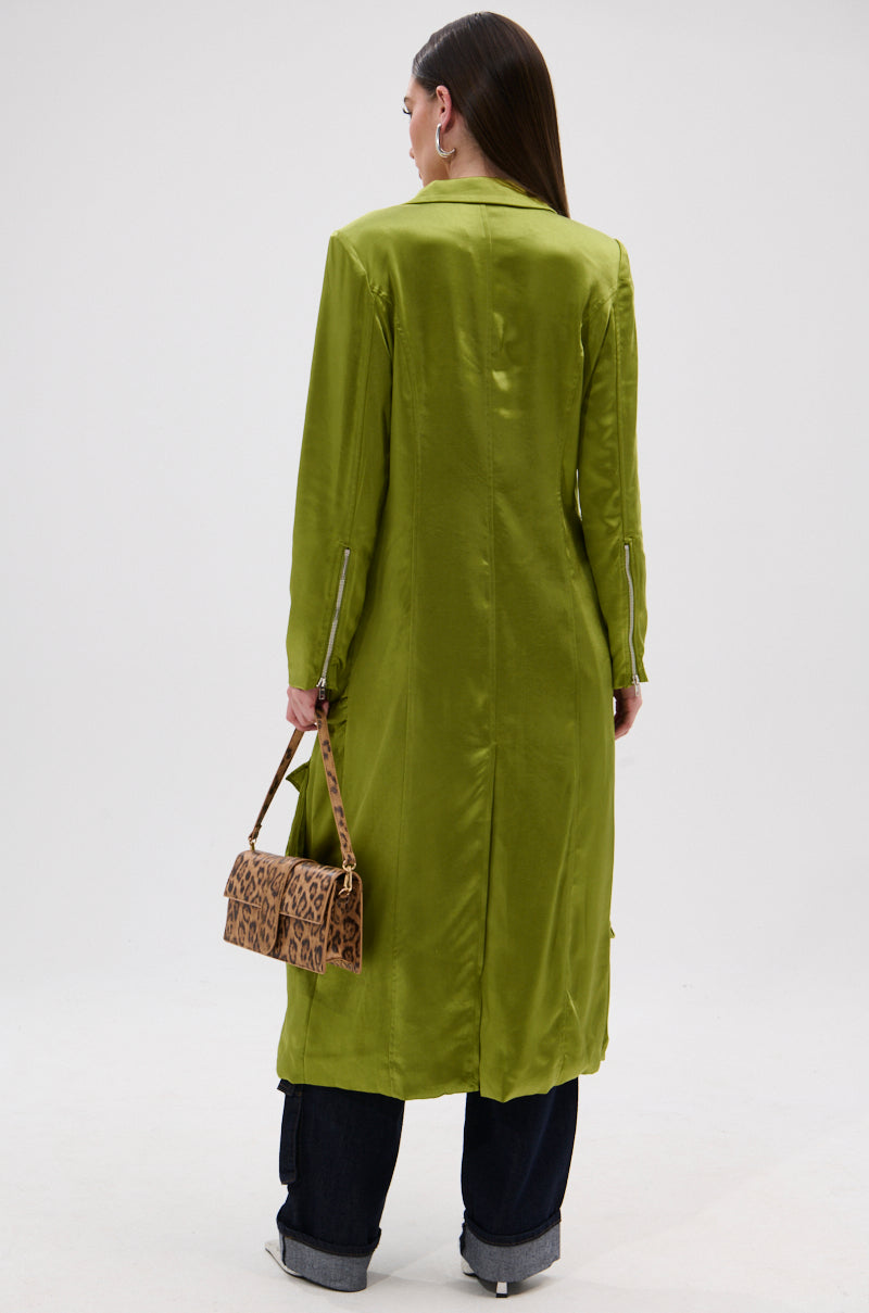 OUTTA TIME SATIN CARGO TRENCH – AKIRA