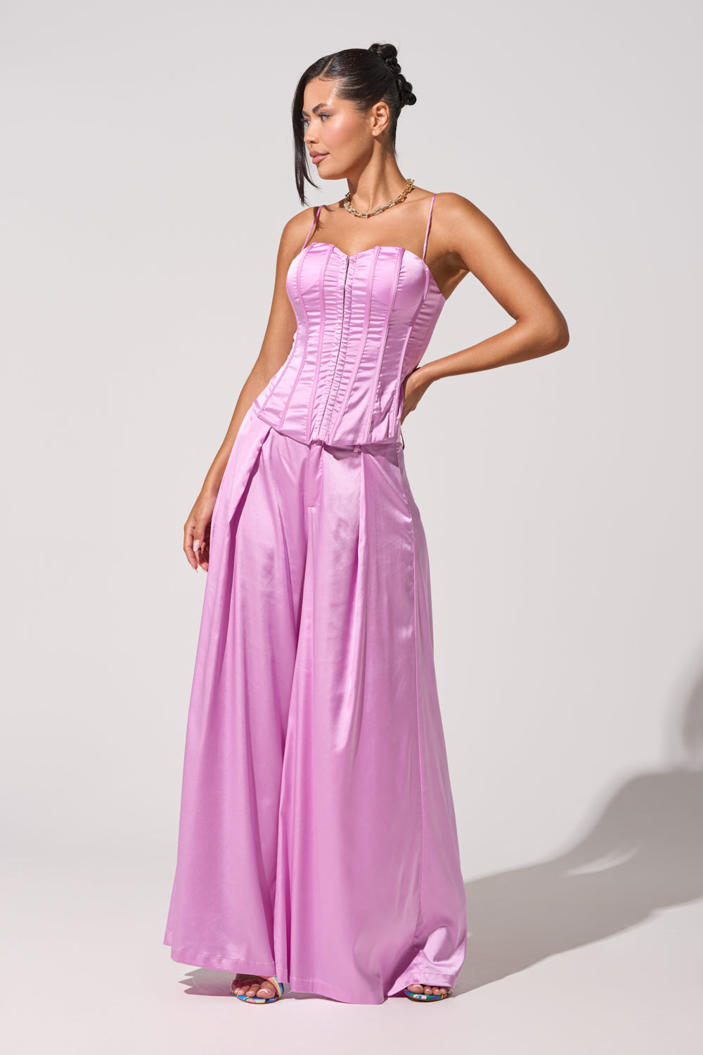 purple dress pants AKIRA In Full Bloom Light Purple Trouser Pants