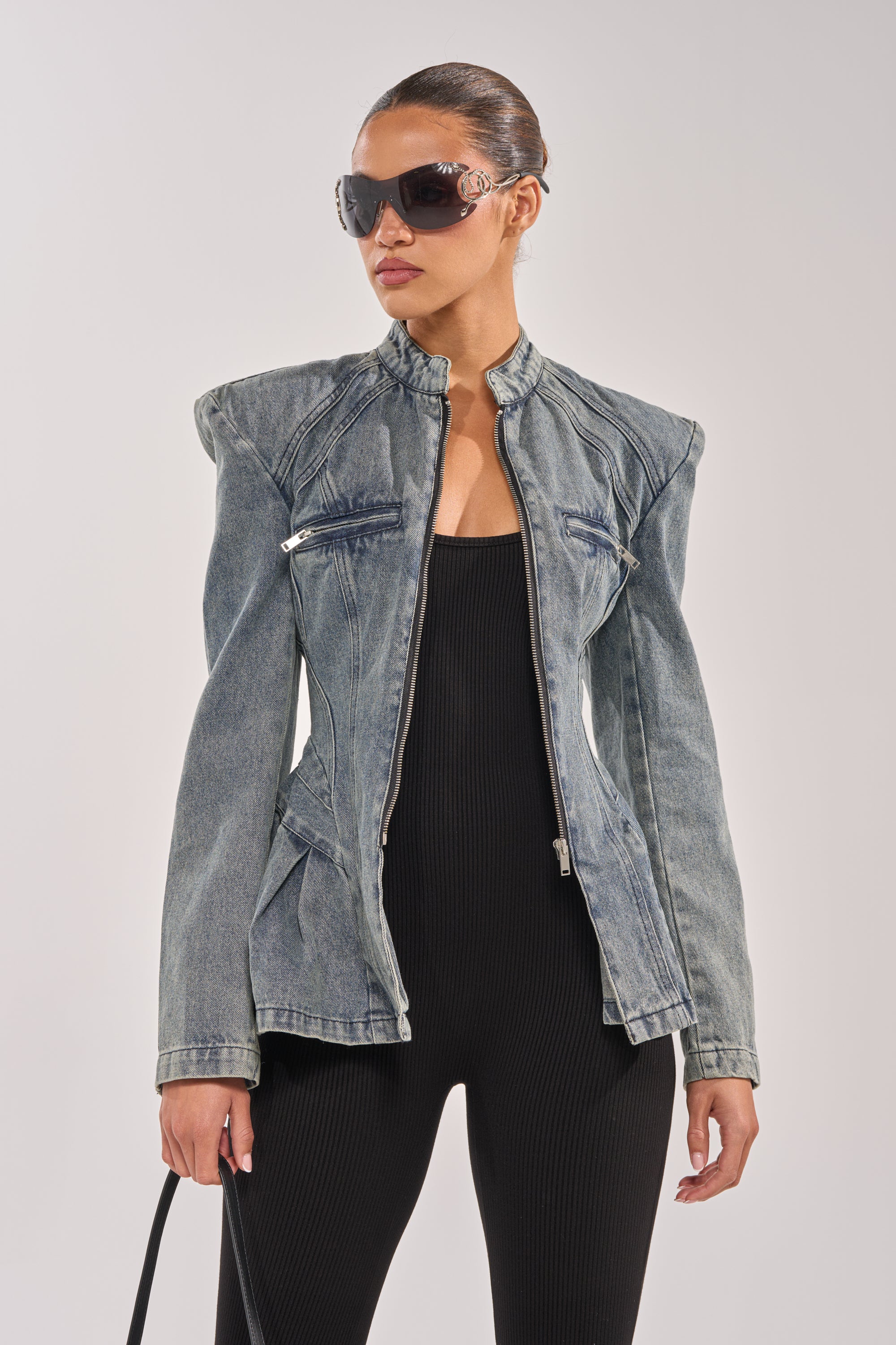 MALLORCA PEPLUM DENIM JACKET – AKIRA