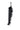 The AZALEA WANG KARTICE BLACK STILETTO WESTERN CHAP BOOT features black faux leather, a pointed toe, stiletto heel, and side fringe, shown solo against a plain white background.