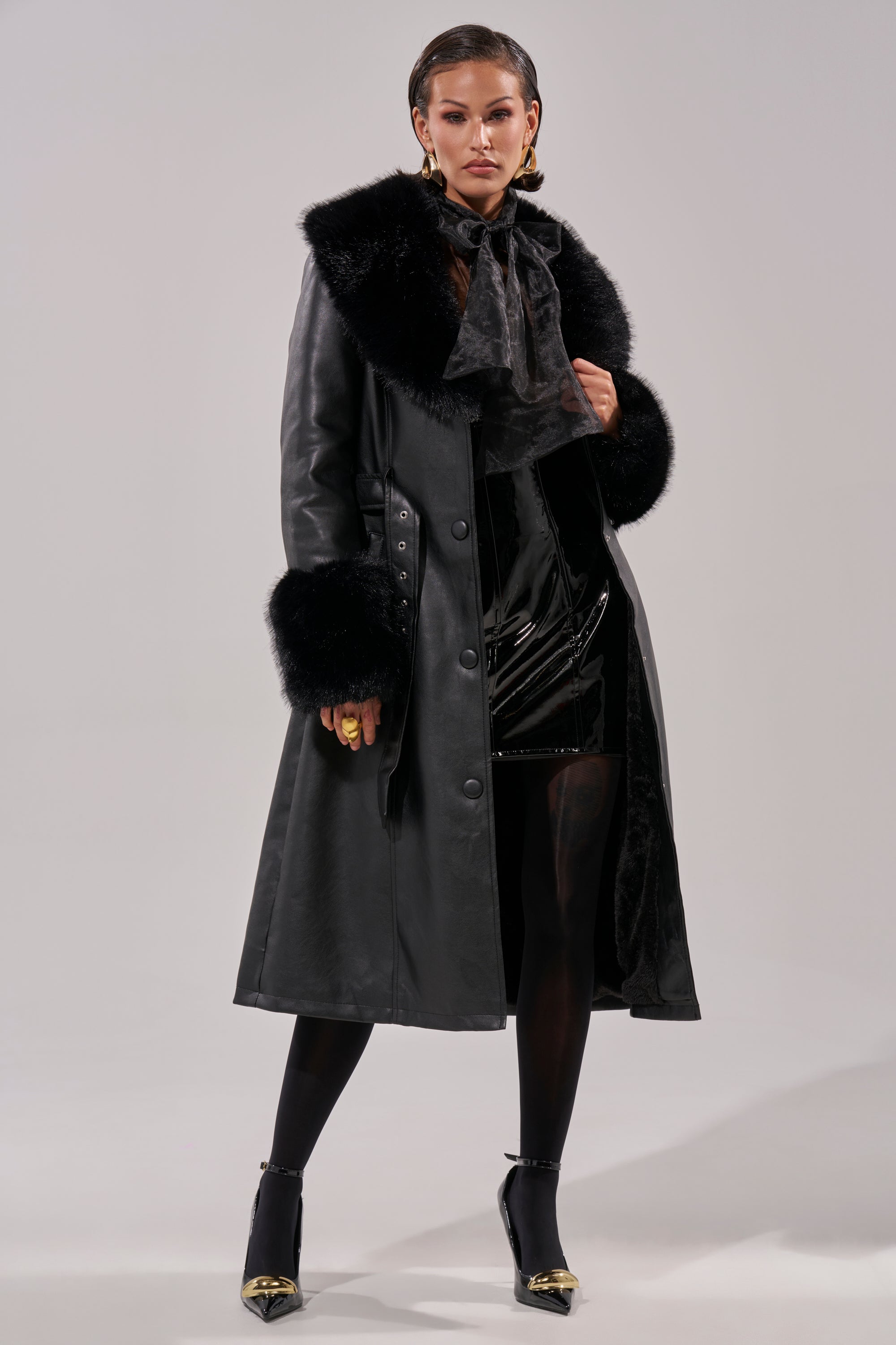 KAYA FUR TRIM TRENCH – AKIRA - Main Image