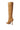 The AZALEA WANG KAZUKI TAN SLOUCHY SUEDE OPEN TOE BOOT features a pointed toe and high stiletto heel, crafted from soft faux suede, shown against a white background.