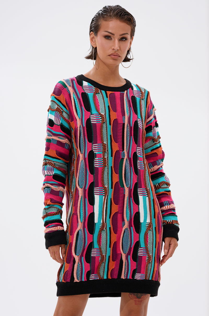 CARLTON COULD NEVER KNIT SWEATER DRESS – AKIRA