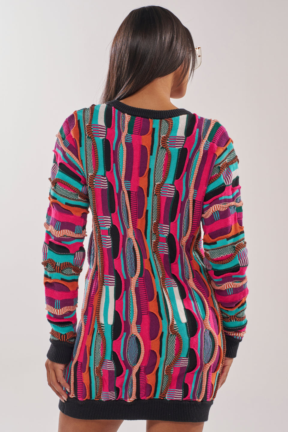 colorful sweater dress AKIRA Carlton Could Never Knit Sweater Dress