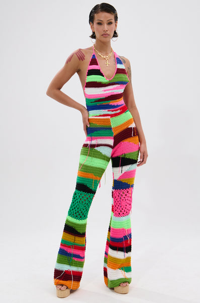 rii【ABEUNDMOR】3WAY TOPS&DOT HALTERNE… FUNKY TOWN CROCHET JUMPSUIT – AKIRA