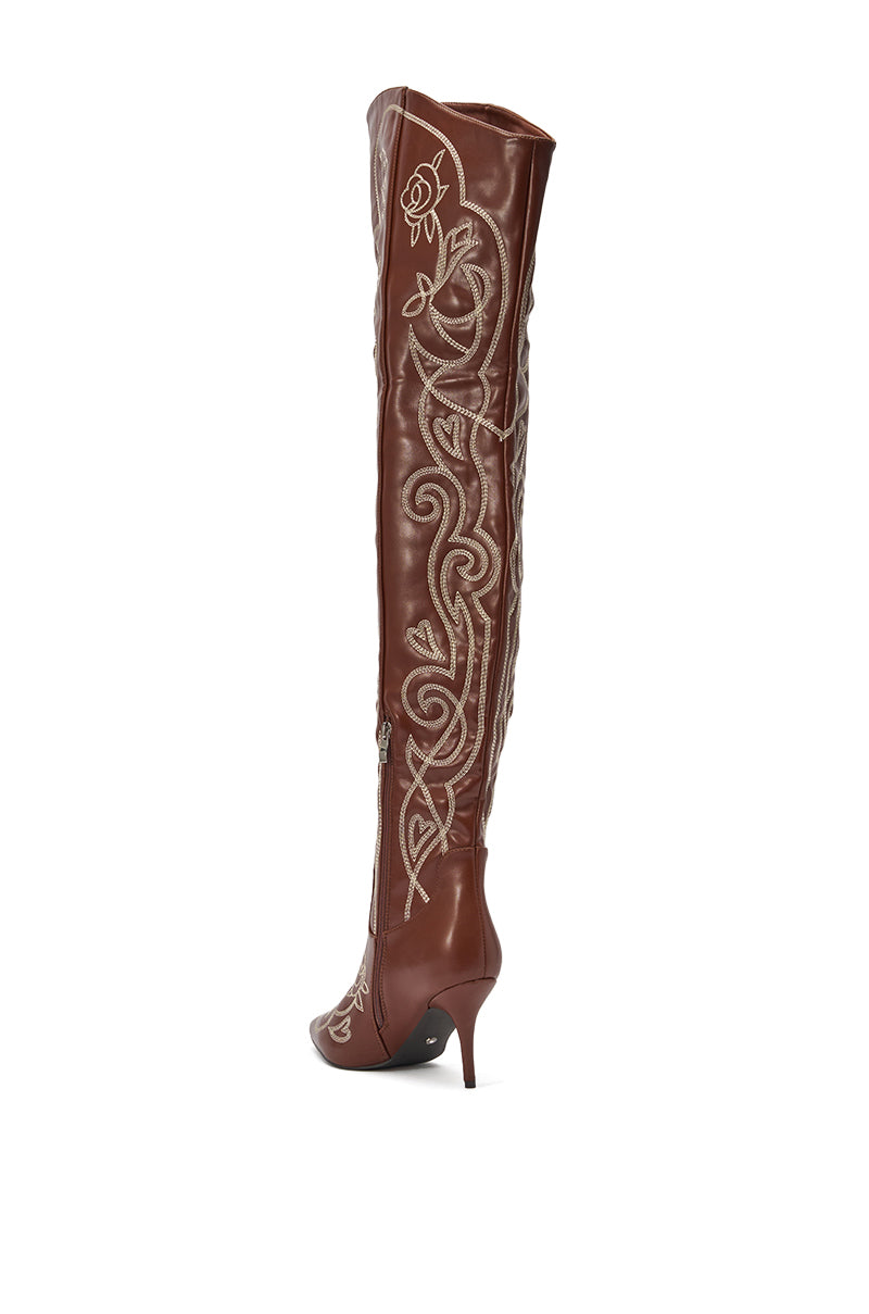 AZALEA WANG KETA BROWN WESTERN THIGH HIGH STILETTO BOOT – AKIRA AZALEA WANG KETA BROWN WESTERN THIGH HIGH STILETTO BOOT – AKIRA