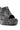 The AKIRA LAMONT SNAKE SANDAL CHUNKY PLATFORM showcases an open-toe design with a chunky platform sole and a black and gray faux snakeskin pattern.