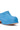 The AZALEA WANG LEESHA BLUE PONY HAIR CHUNKY CLOG features a pointed toe, bright blue faux fur, and a light brown sole, shown in close-up against a white background.