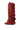 The AZALEA WANG LETTICE Burgundy Faux Suede Western Boot is a single knee-high, slouchy boot with a pointed toe, flat sole, and pull tabs at the top for easy wear, shown against a white background.