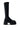 The SLIM FIT AZALEA WANG LYNX BOOT WITH 4 WAY STRETCH IN BLACK is a knee-high design featuring a chunky heel and platform sole, all presented with a smooth leather finish against a plain white background.