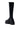 The SLIM FIT AZALEA WANG LYNX BOOT WITH 4 WAY STRETCH IN BLACK is a tall boot crafted from black leather, showcasing a knee-high shaft and a chunky platform sole, enhanced by zipper detail. It is presented from a slightly angled back perspective against a white background.