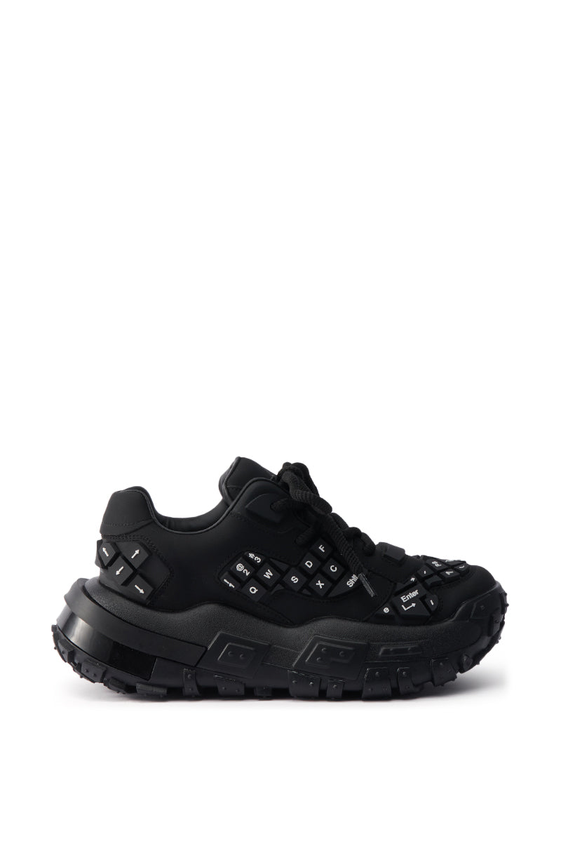 AZALEA WANG MAGNES BLACK KEYBOARD DETAIL SNEAKER – AKIRA