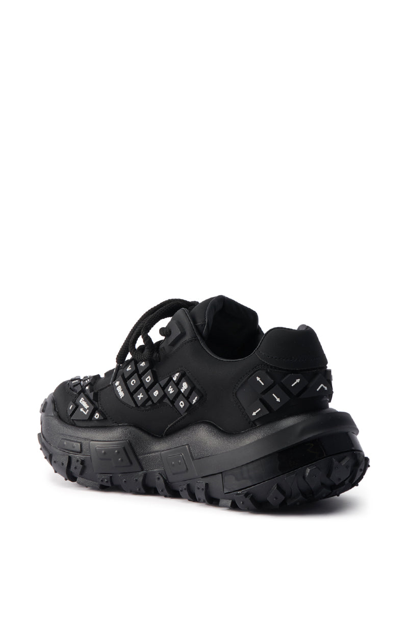 AZALEA WANG MAGNES BLACK KEYBOARD DETAIL SNEAKER – AKIRA