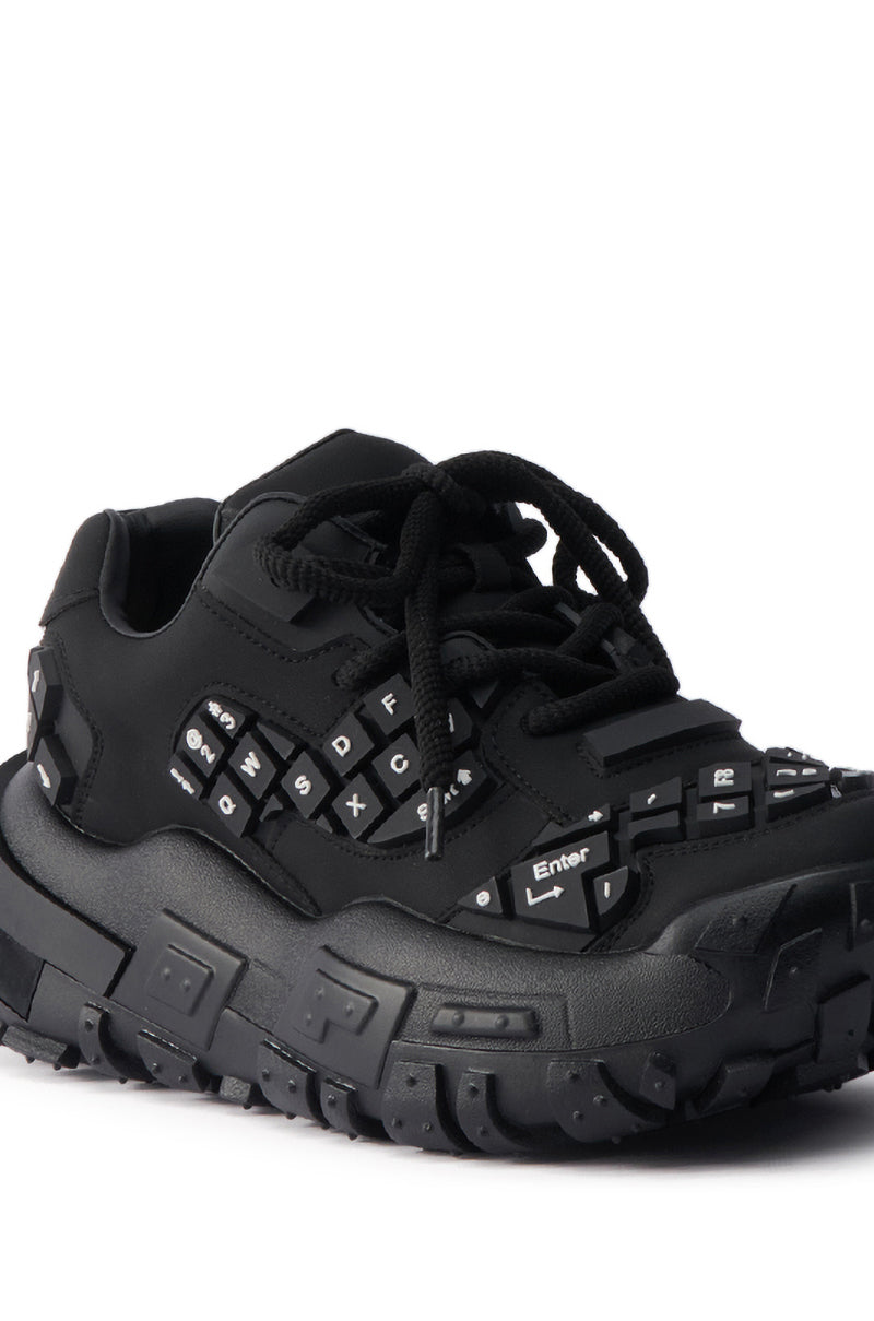 yunabell＊ AZALEA WANG MAGNES BLACK KEYBOARD DETAIL SNEAKER – AKIRA