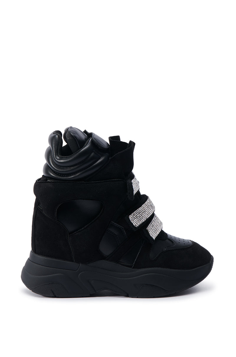 MARANTO BLACK WEDGE SNEAKER – AKIRA