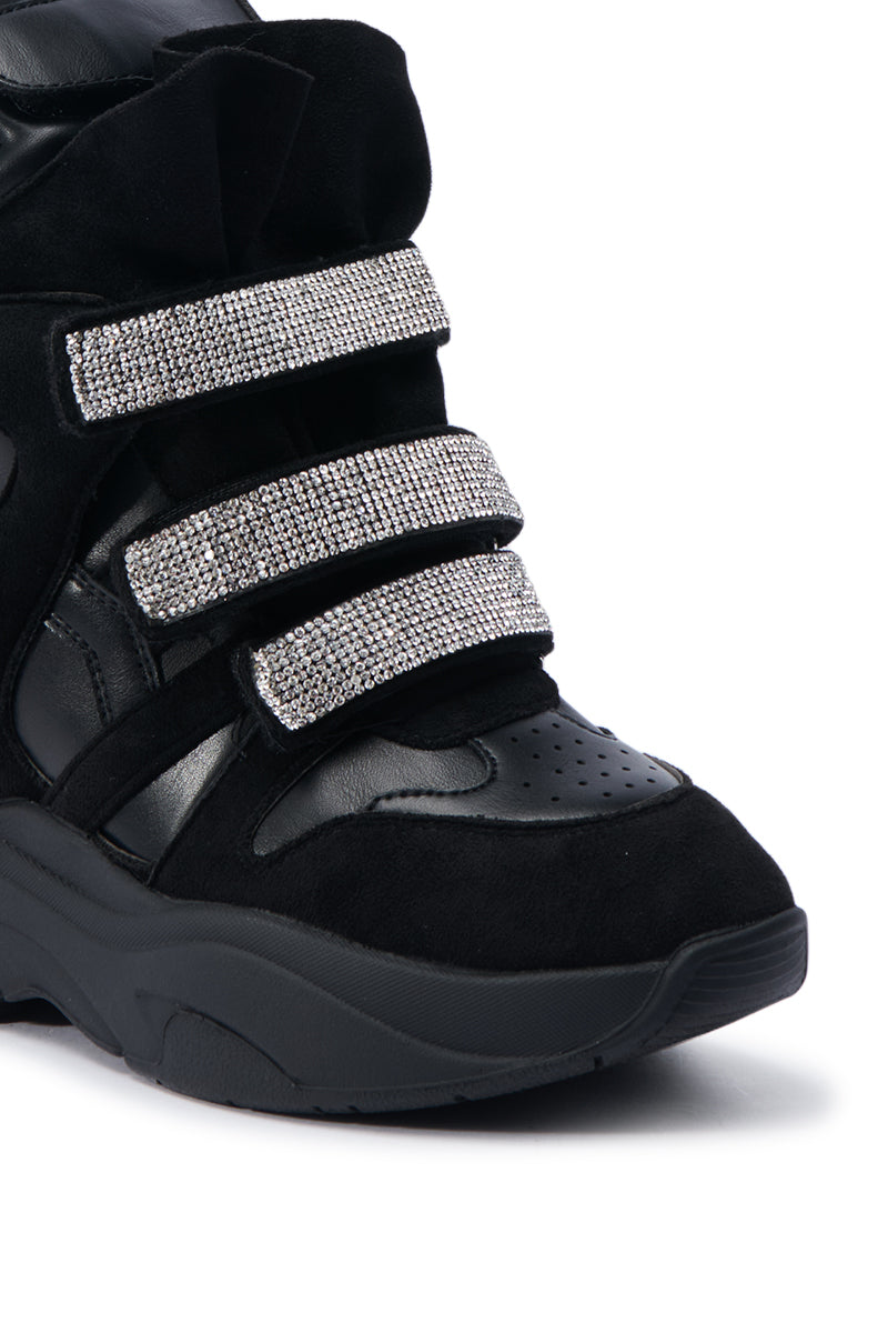 MARANTO BLACK WEDGE SNEAKER - Main Image