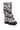 The AZALEA WANG MATE SNAKE boot features a scrunched design and a chunky black rubber platform sole. It has a striking snake skin-like texture in shades of grey and white, paired with a rugged and thick black sole.