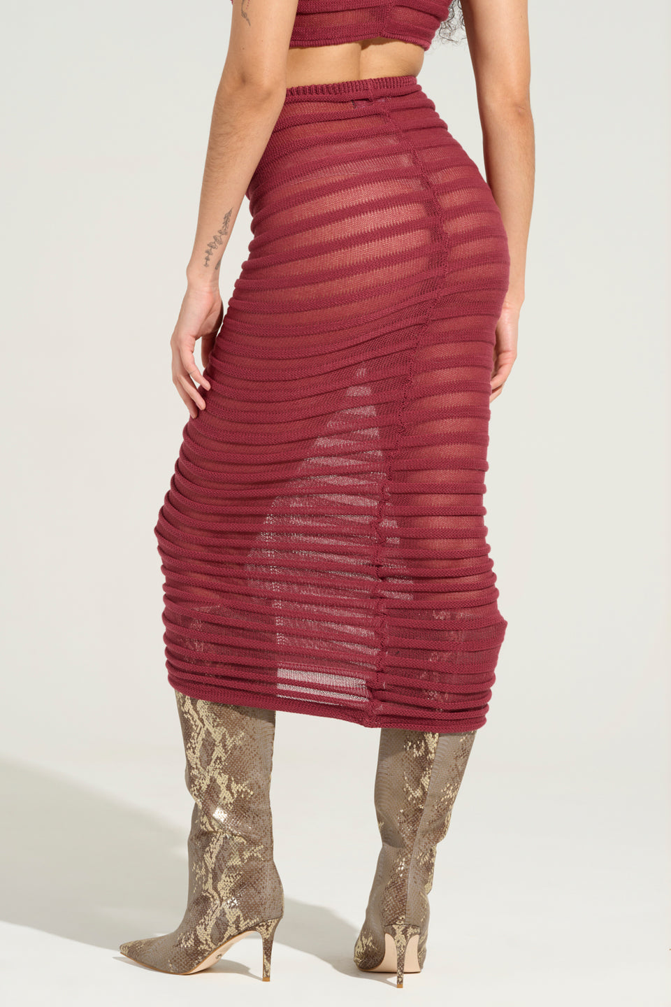 Semi-Sheer High Waist Maxi Skirt main image 0