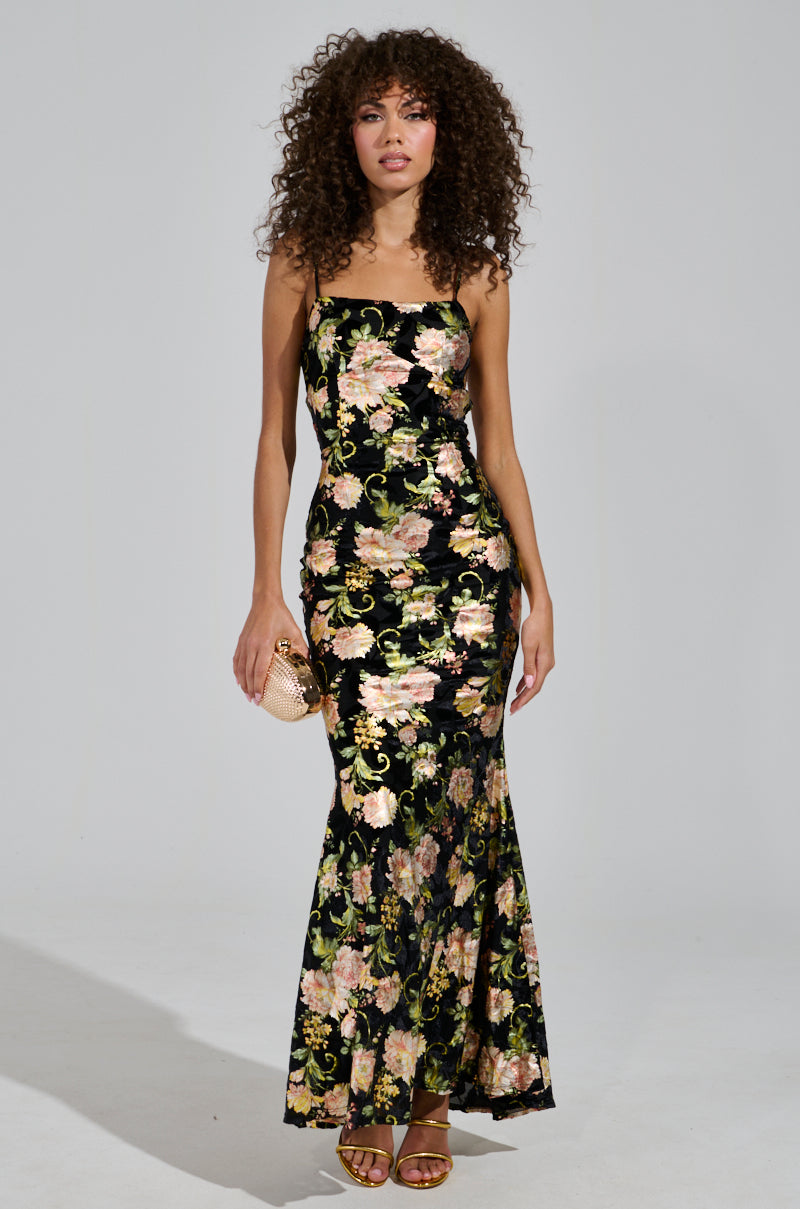 Like You Better Maxi Dress - Ombre Floral Affair